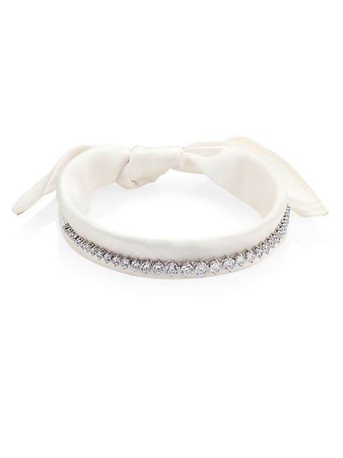 Fallon - Monarch Micro Silk & Crystal Bandana Choker