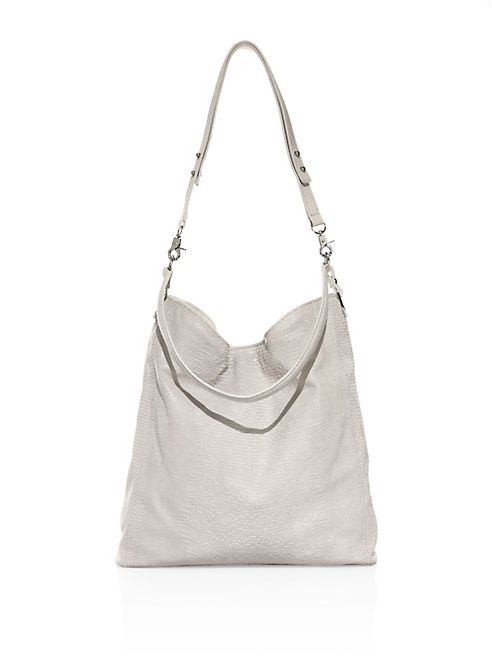 Loeffler Randall - Lizard-Embossed Leather Hobo Bag