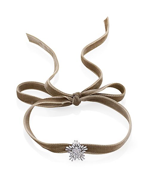 Fallon - Monarch Mini Crystal Starburst & Velvet Choker