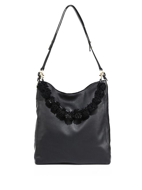 Loeffler Randall - Pom Pom Leather Hobo Bag