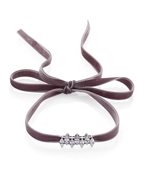 Fallon - Monarch Mini Jagged Edge Crystal & Velvet Choker