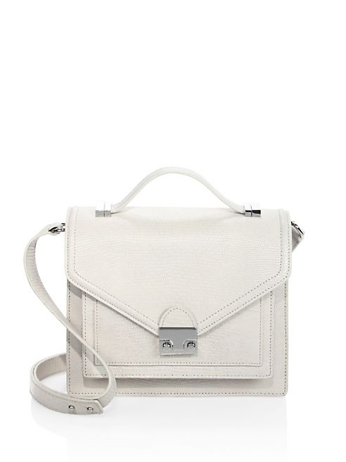 Loeffler Randall - Rider Medium Lizard-Embossed Leather Satchel