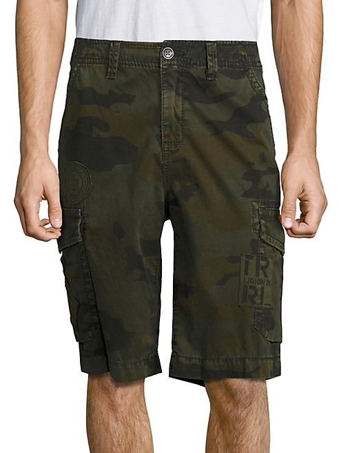 True Religion - Trooper Patch Camouflage Printed Shorts