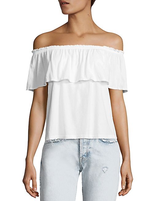 Current/Elliott - Off-the-Shoulder Ruffle Top