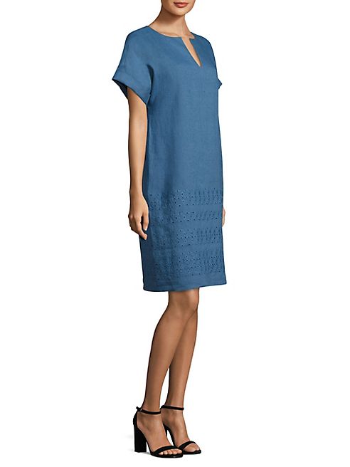 Lafayette 148 New York - Fabian Embroidered Linen Dress