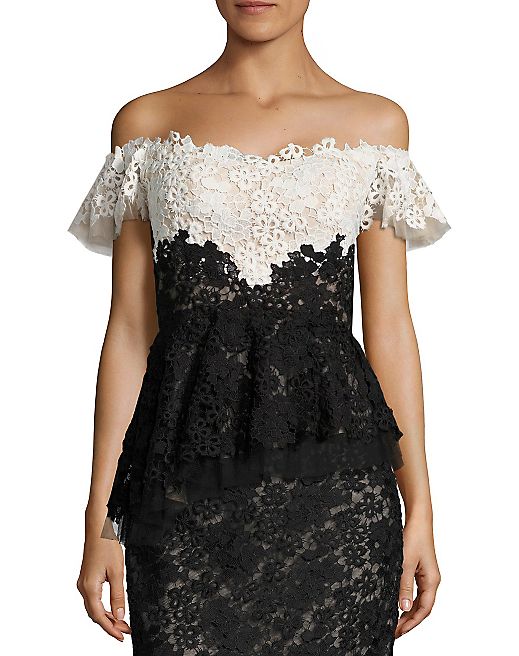 RENE RUIZ - Lace Ruffled Lace Silk-Blend Corset Top