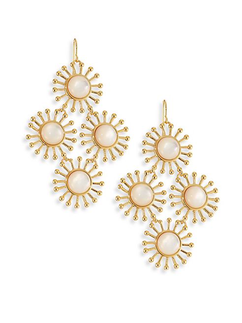 Nest - Starburst Mother-Of-Pearl Chandelier Earrings