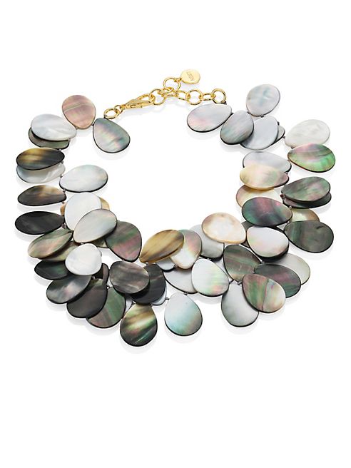 Nest - Grey Mother-Of-Pearl Statement Necklace