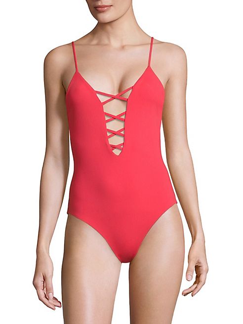 Mara Hoffman - One-Piece Lattice-Front Swimsuit