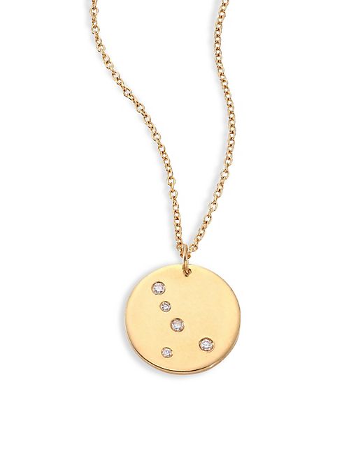 Bare - Constellations Cancer Diamond & 18K Yellow Gold Pendant Necklace