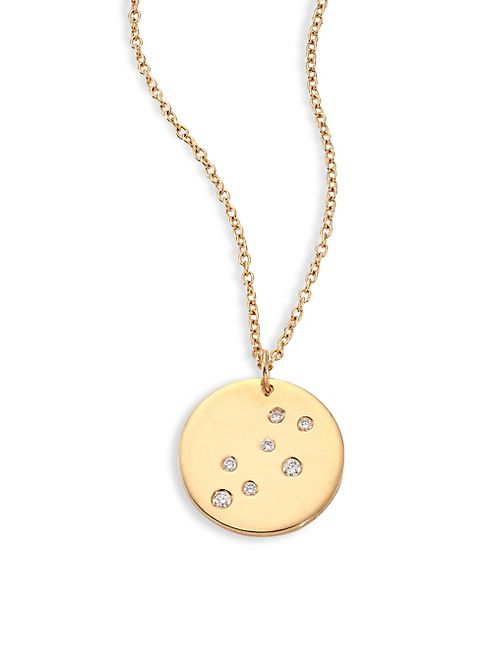 Bare - Constellations Leo Diamond & 18K Yellow Gold Pendant Necklace