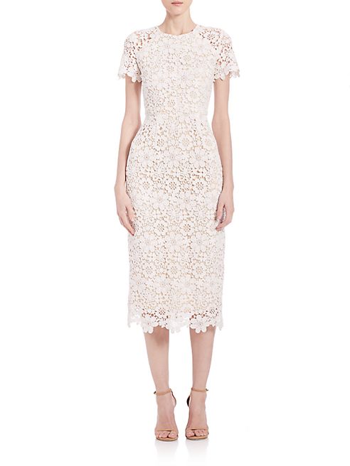 Shoshanna - Guipure Lace Midi Dress