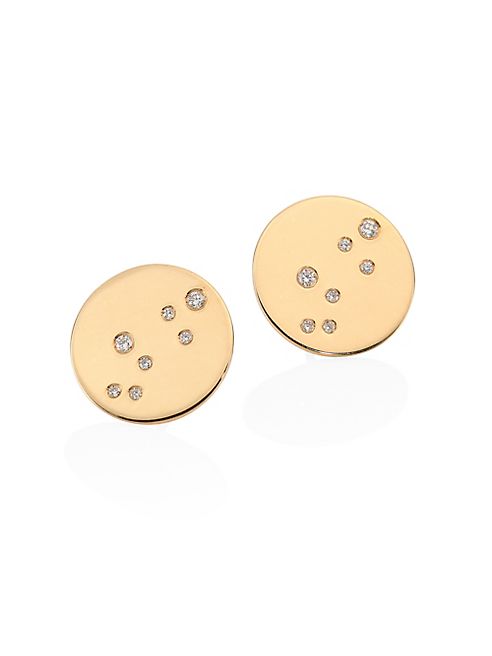 Bare - Constellations Leo Diamond & 18K Yellow Gold Stud Earrings