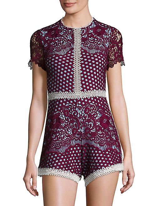 Alexis - Rowen Embroidered Lace Romper