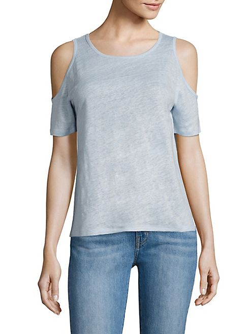 Derek Lam 10 Crosby - Cold-Shoulder Linen Tee