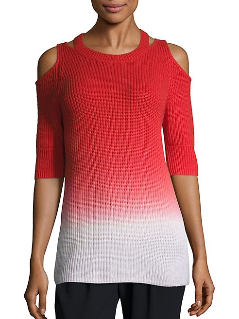 Zoë Jordan - Aristotle Ombré Cold-Shoulder Sweater