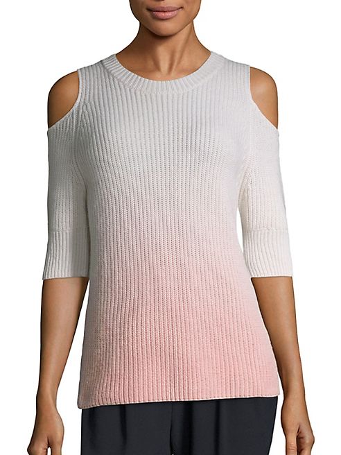 Zoë Jordan - Dias Ombré Cold-Shoulder Wool & Cashmere Sweater