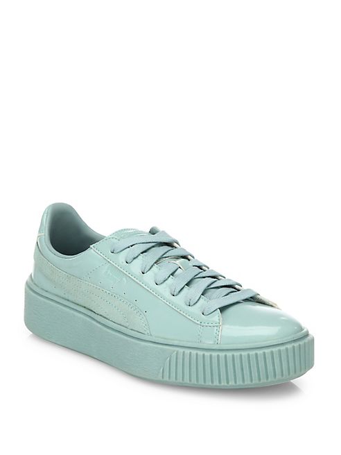 PUMA - Basket Platform Patent Leather Sneakers