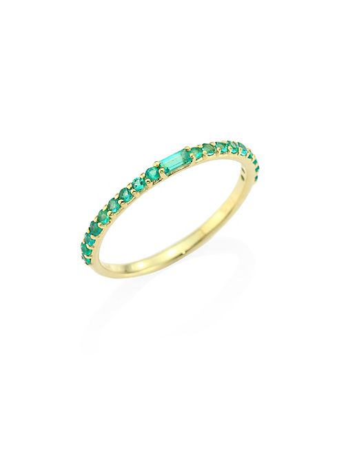 ILA - Manava Emerald & 14K Yellow Gold Band Ring