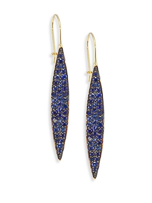 ILA - Odette Blue Sapphire & 14K Yellow Gold Drop Earrings