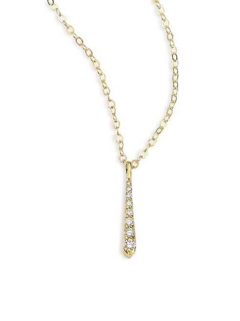 ILA - Kadience Diamond & 14K Yellow Gold Pendant Necklace