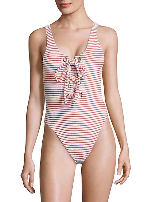 Mara Hoffman - Terry Lace-Up Maillot