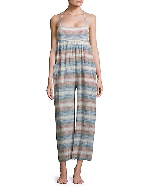 Mara Hoffman - Sahara Striped Organic Cotton Jumpsuit