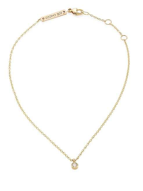 Zoe Chicco - Diamond & 14K Yellow Gold Anklet