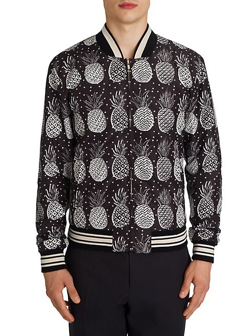 Dolce & Gabbana - Pineapple Printed Bomber Jacket