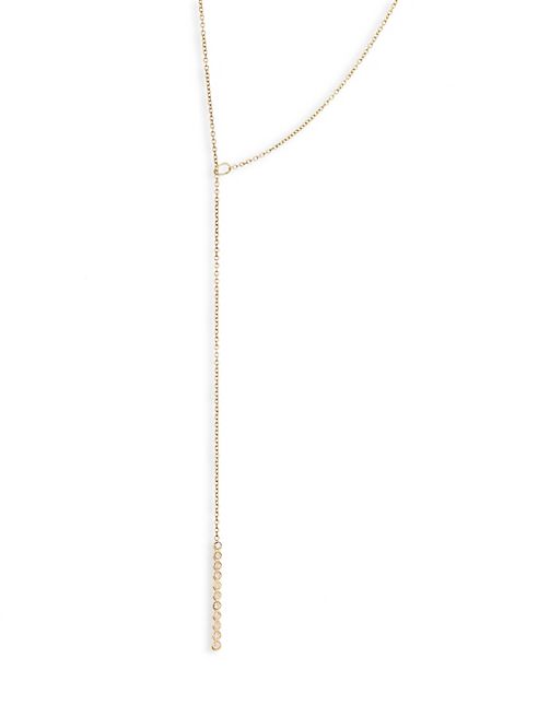 Zoe Chicco - Diamond & 14K Yellow Gold Threader Necklace