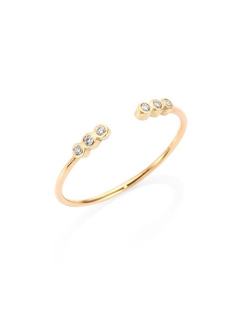 Zoe Chicco - Diamond & 14K Yellow Gold Ring