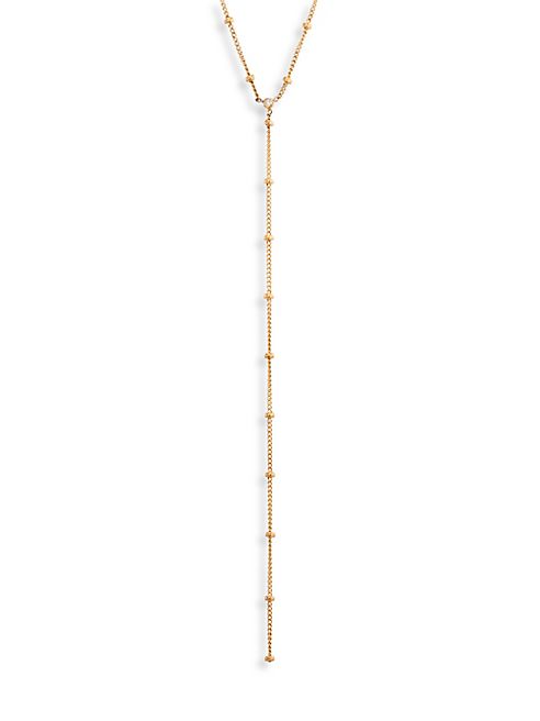 Zoe Chicco - Satelite Diamond & 14K Yellow Gold Lariat Necklace