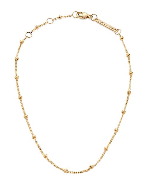 Zoe Chicco - 14K Yellow Gold Beaded Chain Anklet