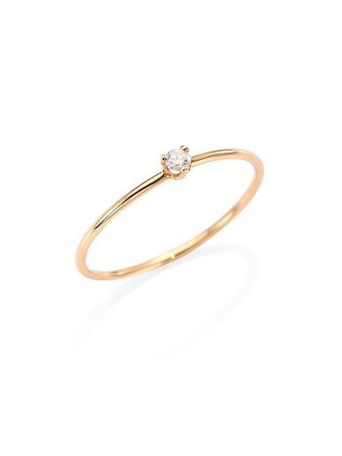 Zoe Chicco - Diamond & 14K Yellow Gold Ring