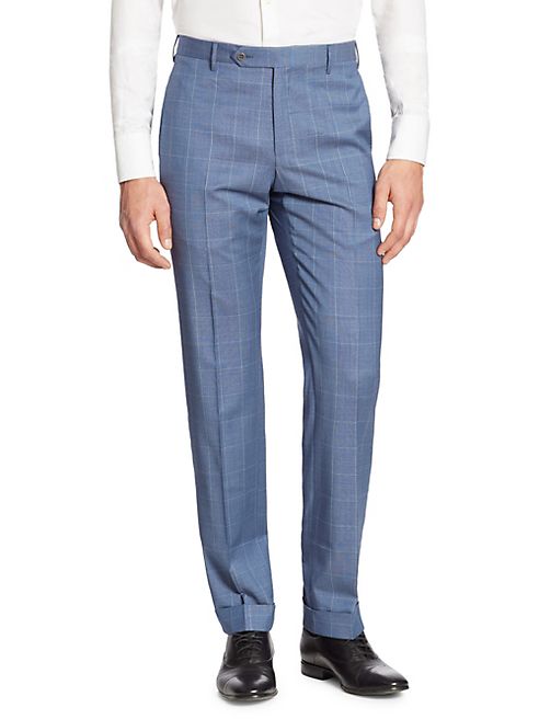 Zanella - Windowpane Wool Trousers