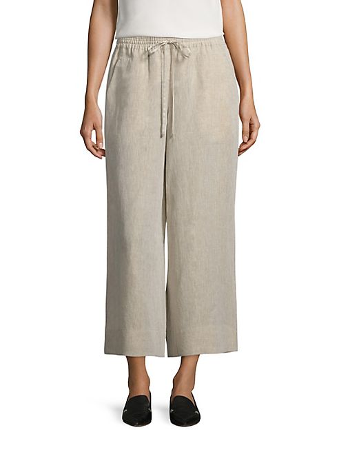 Lafayette 148 New York - Cropped Linen Drawstring Pants