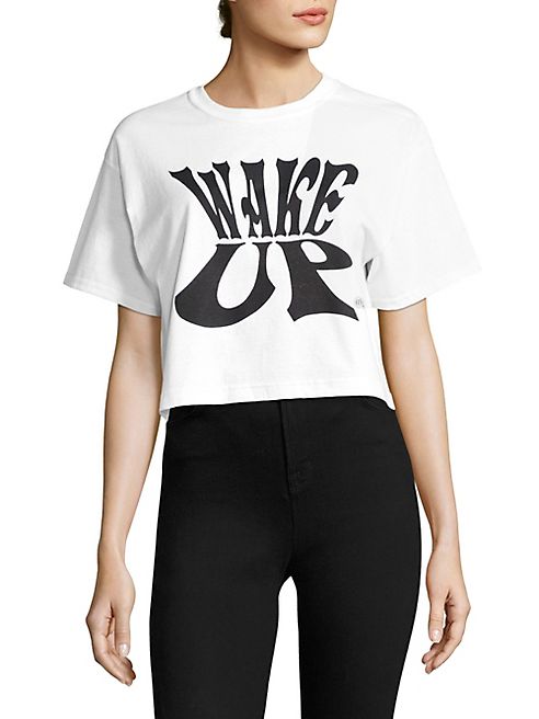 Opening Ceremony - Wake Up Cropped Cotton Tee