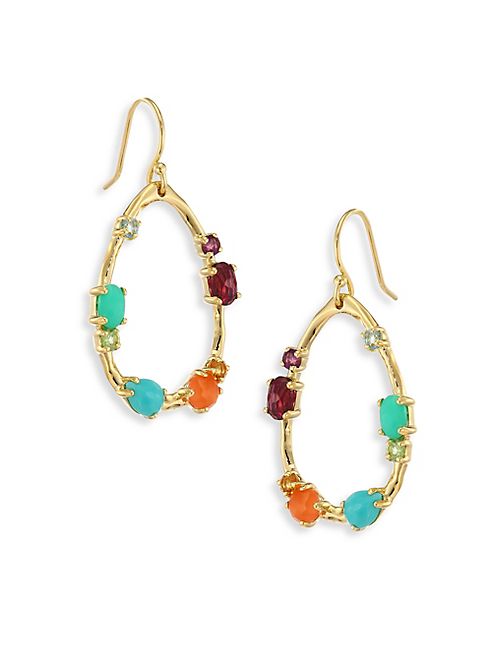 IPPOLITA - 18K Rock Candy Semi-Precious Multi-Stone Medium Frame Earrings