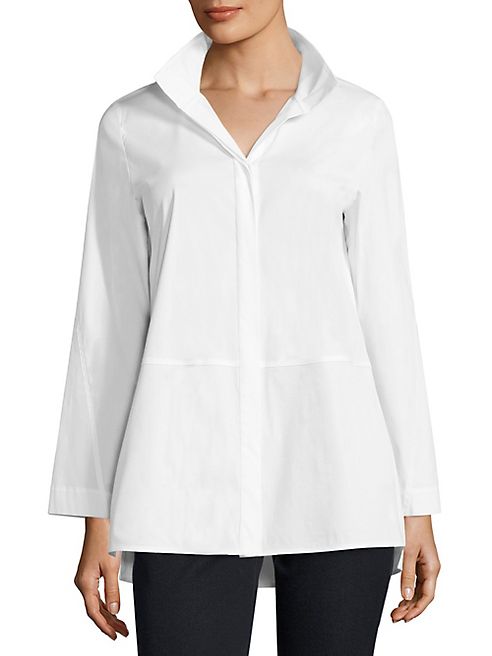 Lafayette 148 New York - Zander Italian Stretch Cotton Blouse