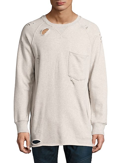 Hudson - Rocco Raglan Distressed Sweatshirt