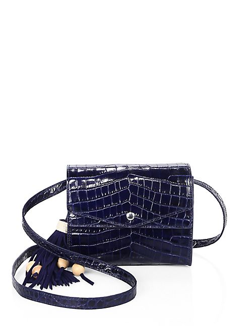 Elizabeth and James - Eloise Field Croc-Embossed Leather Crossbody Bag