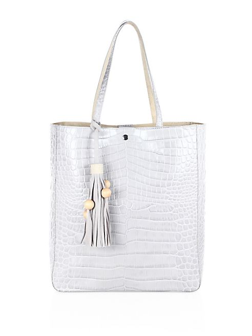 Elizabeth and James - Eloise Magazine Croc-Embossed Leather Tote