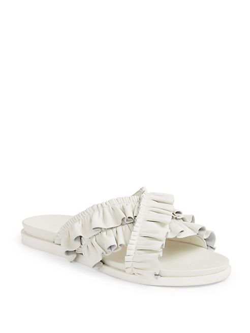 Simone Rocha - Ruffled  Leather Slides