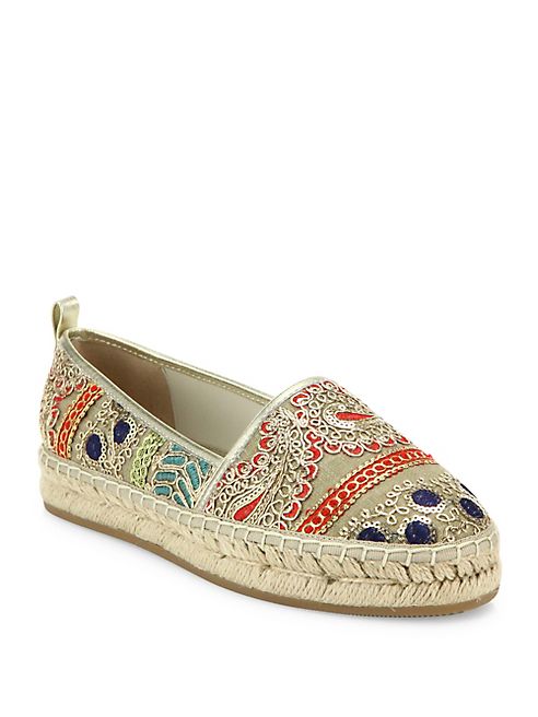 Alice + Olivia - Bradley Sequin-Embroidered Espadrilles