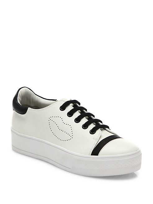 Alice + Olivia - Pax Leather Platform Sneakers