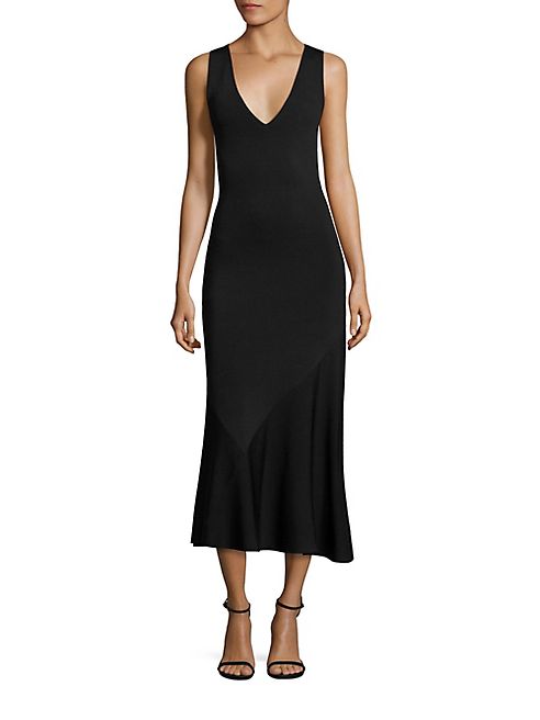 Theory - Gardella Lustrate Asymmetrical Midi Dress