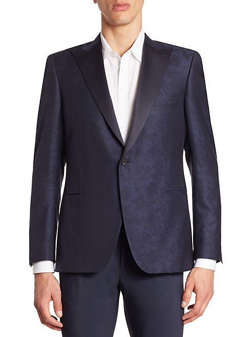 Saks Fifth Avenue Collection - Samuelsohn Classic-Fit  Floral-Print Wool Sportcoat