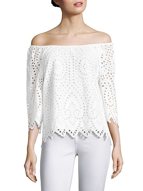 Vineyard Vines - Eyelet Off-the-Shoulder Top