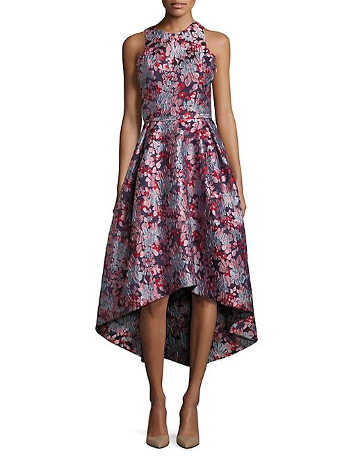 ML Monique Lhuillier - Hi-Lo Floral Dress