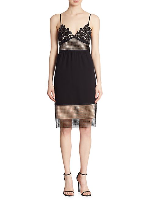 Theory - Melaena Elevate Crepe & Lace Dress